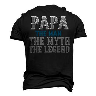 Papa The Man The Myth The Legend Fathers Day Gift Men's 3D Print Graphic Crewneck Short Sleeve T-shirt - Monsterry