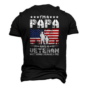 Mens Im A Papa And A Veteran Nothing Scares Me Proud Us Army Men's 3D T-Shirt Back Print | Mazezy UK