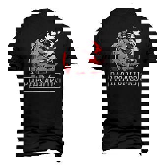 Papasaurus Fossils Dinsosaur Dad Men's 3D T-Shirt Back Print | Mazezy