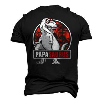 Papasaurus Trex Matching Dinosaur For Papa Pop Men Men's 3D T-Shirt Back Print | Mazezy
