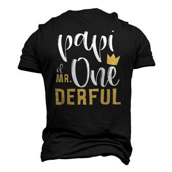 Mens Papi Of Mr Onederful 1St Birthday First One-Derful Matching Men's 3D T-Shirt Back Print | Mazezy