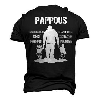 Pappous Grandpa Pappous Best Friend Best Partner In Crime Men's 3D T-shirt Back Print - Seseable