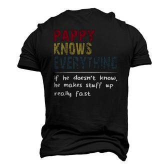 Pappy Knows Everything If He Doesnt Know Fathers Day Men's 3D T-Shirt Back Print | Mazezy