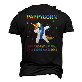 Pappycorn Dabbing Unicorn Pappy Men's 3D T-Shirt Back Print | Mazezy
