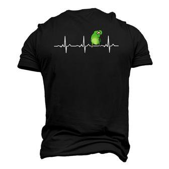 Parrot Ekg Green Parrotlet Heartbeat Bird Pulse Line Birb Men's 3D T-Shirt Back Print | Mazezy