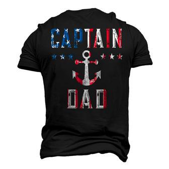 Mens Patriotic Captain Dad American Flag Boat Owner 4Th Of July Men's 3D T-shirt Back Print - Seseable