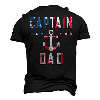 Patriotic Captain Dad American Flag Boat Owner 4Th Of July V2 Men's 3D T-shirt Back Print - Seseable