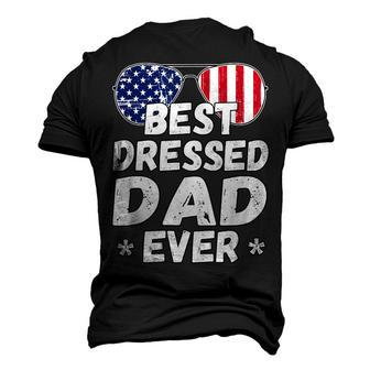 Mens Patriotic Dad - Best Dad Ever 4Th Of July American Flag Men's 3D T-shirt Back Print - Seseable