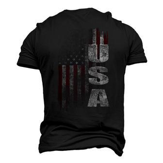 Patriotic Usa American Flag V2 Men's 3D T-Shirt Back Print | Mazezy