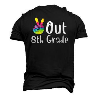 Peace Out 8Th Grade Tie Dye Graduation Class Of 2022 Virtual Men's 3D T-Shirt Back Print | Mazezy