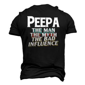 Mens Peepa For The Man Myth Bad Influence Grandpa Men's 3D T-Shirt Back Print | Mazezy