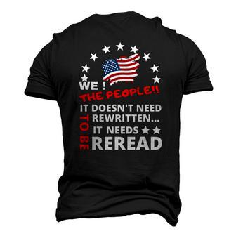 We The People It Doesnt Need To Be Rewritten 4Th Of July Men's 3D T-Shirt Back Print | Mazezy