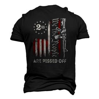 We The People Are Pissed Off Vintage Us America Flag Guns Men's 3D T-Shirt Back Print | Mazezy