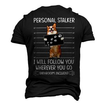 Personal Stalker Corgi Men's 3D Print Graphic Crewneck Short Sleeve T-shirt - Monsterry AU
