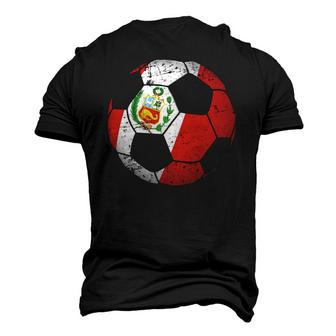 Peru Soccer Ball Flag Jersey Peruvian Football Men's 3D T-Shirt Back Print | Mazezy