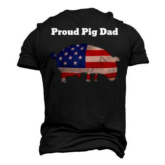 Pig 4Th Of July Cute Pig Lovers T Proud Pig Dad Men's 3D T-shirt Back Print - Seseable