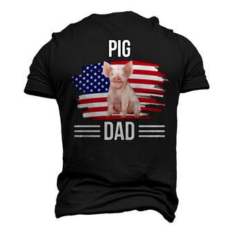 Piglet Us Flag 4Th Of July Fathers Day Pig Dad Men's 3D T-shirt Back Print - Seseable
