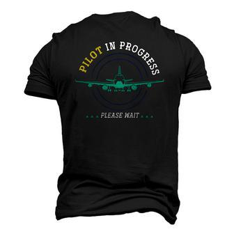 Pilot In Progress Airplane Aviation Aircraft Future Pilot Men's 3D T-Shirt Back Print | Mazezy