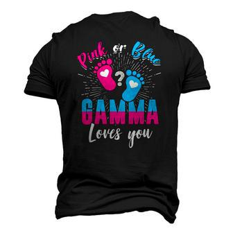 Pink Or Blue Gamma Loves You Gender Reveal Baby Party Men's 3D T-Shirt Back Print | Mazezy