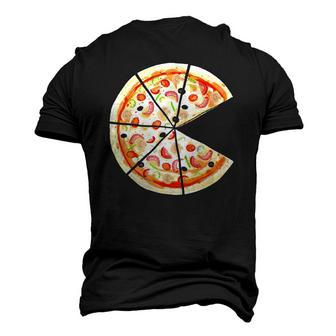 Pizza Pie And Slice Dad And Son Matching Pizza Father’S Day Men's 3D T-shirt Back Print - Seseable