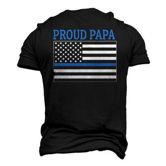 Police Officer Papa Proud Papa Men's 3D T-Shirt Back Print | Mazezy