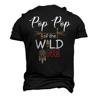 Pop Pop Of The Wild One 1St Birthday First Thing Men's 3D T-shirt Back Print - Seseable