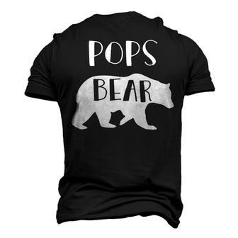 Pops Grandpa Pops Bear Men's 3D T-shirt Back Print - Seseable