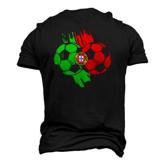 Portugal Football Ball Portuguese Soccer Team Men's 3D T-Shirt Back Print | Mazezy