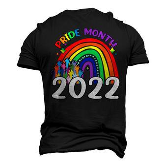 Pride Month 2022 Lgbt Rainbow Flag Gay Pride Ally Men's 3D T-Shirt Back Print | Mazezy