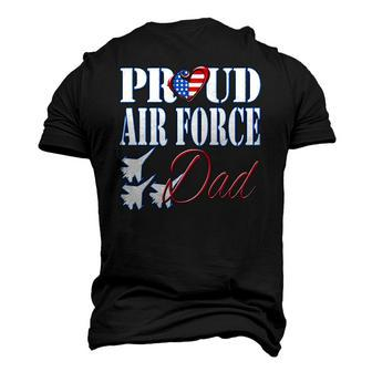Proud Air Force Dad Us Heart Military Fathers Day Men Men's 3D T-Shirt Back Print | Mazezy