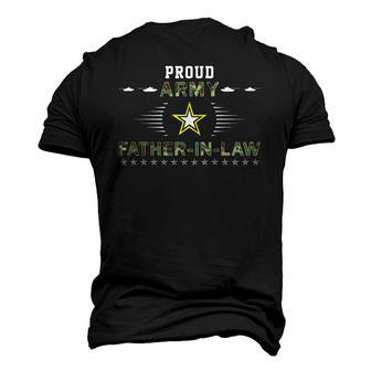 Mens Proud Army Father-In-Law Camouflage Graphics Army Men's 3D T-Shirt Back Print | Mazezy
