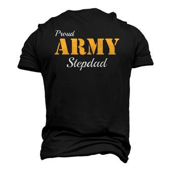 Proud Army Stepdad Fathers Day Men's 3D T-Shirt Back Print | Mazezy