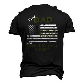 Proud Dad Of A Bomb Disposal Expert Eod Flag Men's 3D T-Shirt Back Print | Mazezy