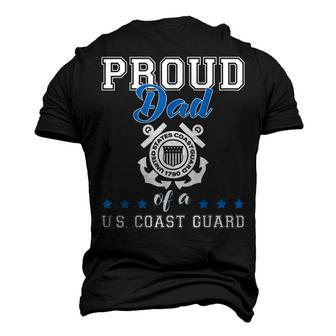 Mens Proud Dad Of A Coast Guard Military Family Us 4Th Of July Men's 3D T-shirt Back Print - Seseable