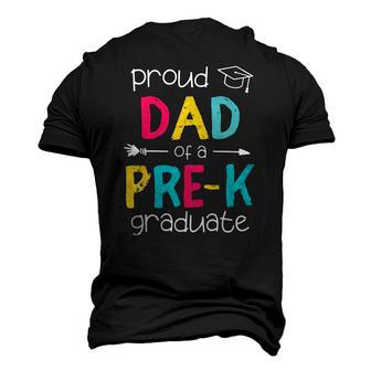 Proud Dad Father Pre-K Preschool Matching Graduation Men's 3D T-Shirt Back Print | Mazezy