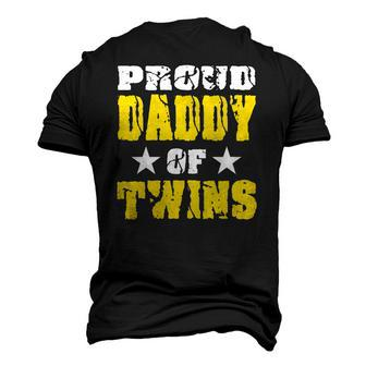 Proud Daddy Of Twins Dad Father Men's 3D T-Shirt Back Print | Mazezy