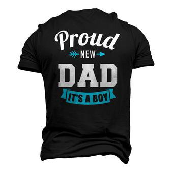 Proud New Dad Its A Boy Gender Reveal Party Men's 3D T-Shirt Back Print | Mazezy