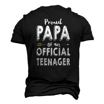 Proud Papa Of Official Teenager 13Th Birthday Men's 3D T-Shirt Back Print | Mazezy