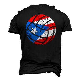 Puerto Rican Volleyball Proud Boricua Flag Puerto Rico Men's 3D T-Shirt Back Print | Mazezy