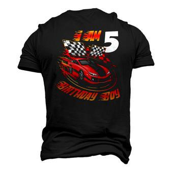 Race Car 5Th Birthday Boy 5 Years Old Racing Car Driver Men's 3D T-Shirt Back Print | Mazezy
