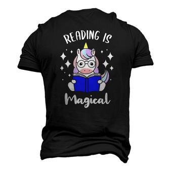 Reading Is Magical Librarian Men's 3D T-Shirt Back Print | Mazezy