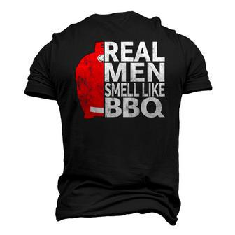 Real Men Smell Like Bbq Barbecue Grilling Kamado Men's 3D T-Shirt Back Print | Mazezy
