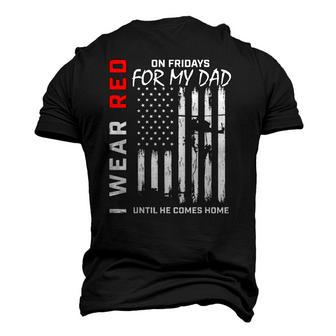 Red On Friday Dad Military Remember Everyone Deployed Flag Men's 3D T-Shirt Back Print