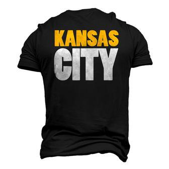 Red Kansas City Nation Fun Bold Kc Vintage Varsity Kc Red Men's 3D T-Shirt Back Print | Mazezy
