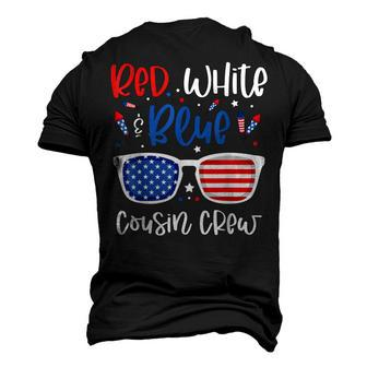 Red White & Blue Cousin Crew 4Th Of July Kids Usa Sunglasses Men's 3D T-shirt Back Print - Seseable