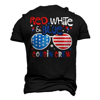 Red White & Blue Cousin Crew 4Th Of July Kids Usa Sunglasses V3 Men's 3D T-shirt Back Print - Seseable