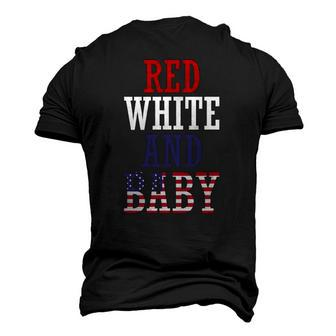 Red White And Baby 4Th July Pregnancy Announcement Men's 3D T-Shirt Back Print | Mazezy