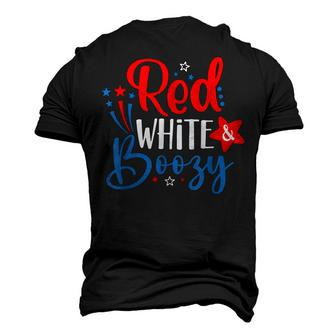 Red White And Boozy 4Th Of July Drinking Party Men's 3D T-shirt Back Print - Seseable