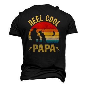 Reel Cool Papa Fishing Fathers Day Men's 3D T-Shirt Back Print | Mazezy