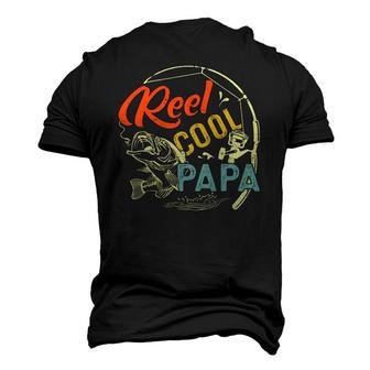 Mens Reel Cool Papa Fishing Fathers Day Christmas Men's 3D T-Shirt Back Print | Mazezy